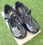 Patent bow george multipurpose girls school shoe / AGS06