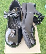 Patent bow george multipurpose girls school shoe / AGS06 - Image 4