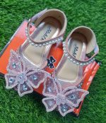 Girls flat glittery butterfly dressing shoe/ AFS19 - Image 2