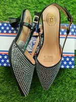 Girls low-heeled rhinestone glitter dressing shoe/AFS20