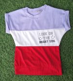 Look on the bright side red, white and purple girl shirt/AGT63