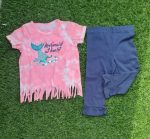 Megimaid at heart pink and navy blue trouser/ A2P39