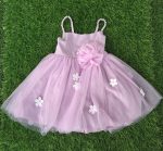 Girls flay gown with rose purple/AGT100