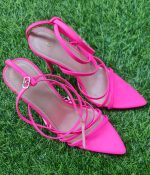 Pink, lemon green and black heels/ ASKPLGB