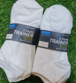 5in 1 trainer cotton ankle white socks / AWS10