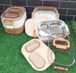Bear family double layer lunch box/ALB19